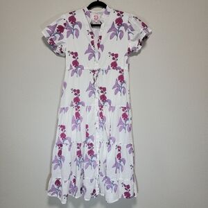 Victoria Dunn Camellia Rose Magnolia Flutter Dress